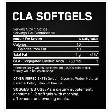Optimum CLA Soft Gels - Gym Freak Supplements