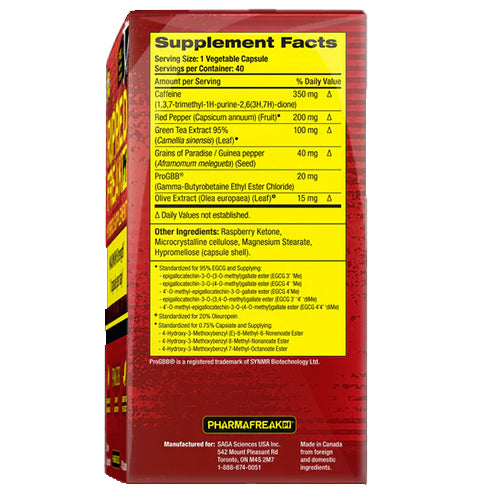 PharmaFreak Ripped Freak Red Label - 40 Capsules - Gym Freak Supplements