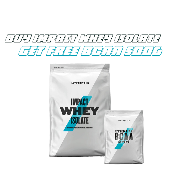 Impact Whey Isolate + Free BCAA 2:1:1 (BB 06/2022) - Gym Freak Supplements